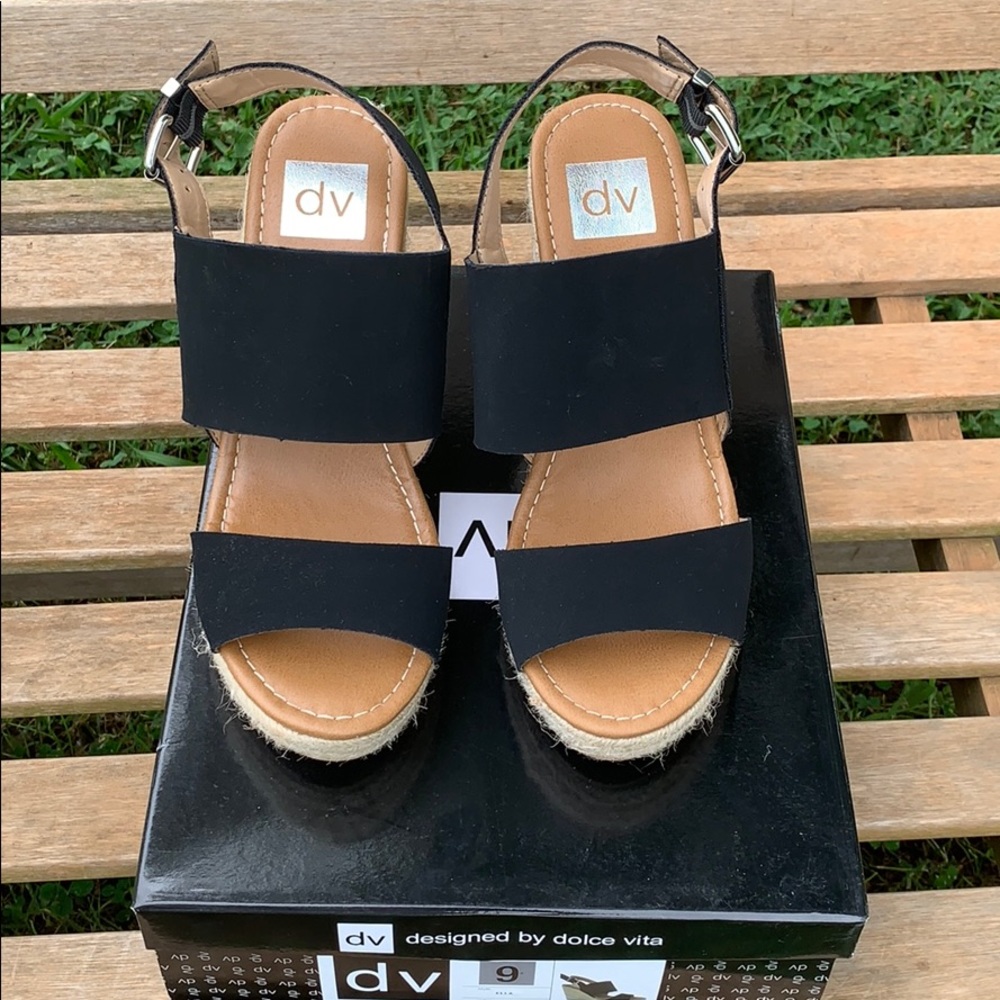 Black Cork Wedges
